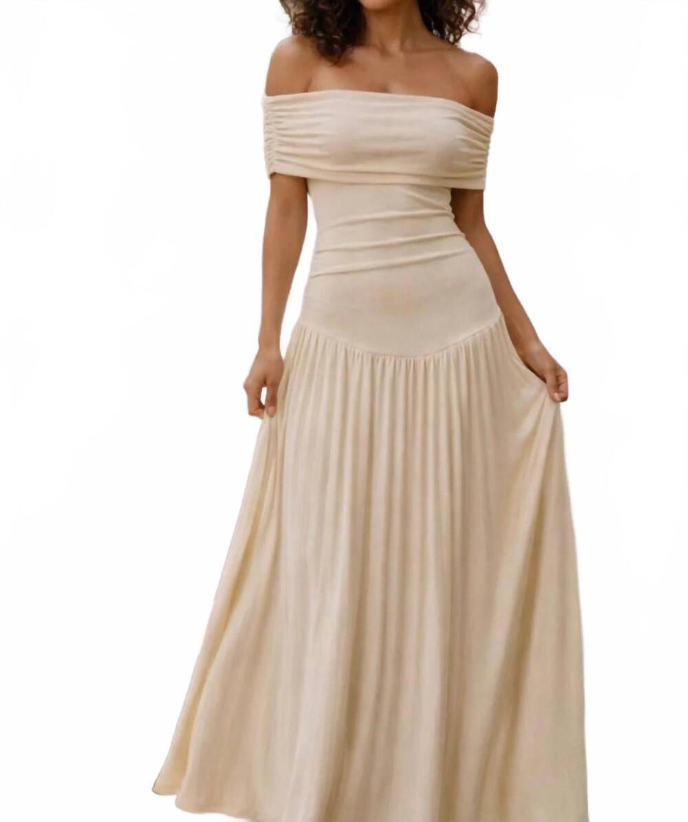 NEW NINA CHEYENNE aria serenity maxi dress in cream